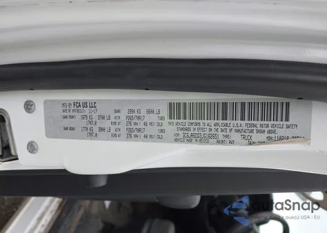 2018 Ram 1500 Tradesman 4X2 8' Box from USA, damaged, VIN 3C6JR6DG3JG162651